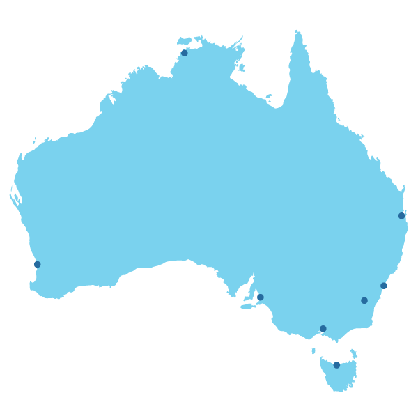 The map of Australia